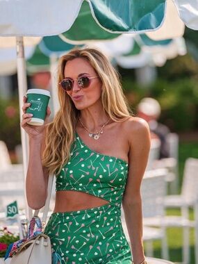 LainSnow Jena Jupiter Dress - Spill the Tea Green One-Shoulder Cutout Dress